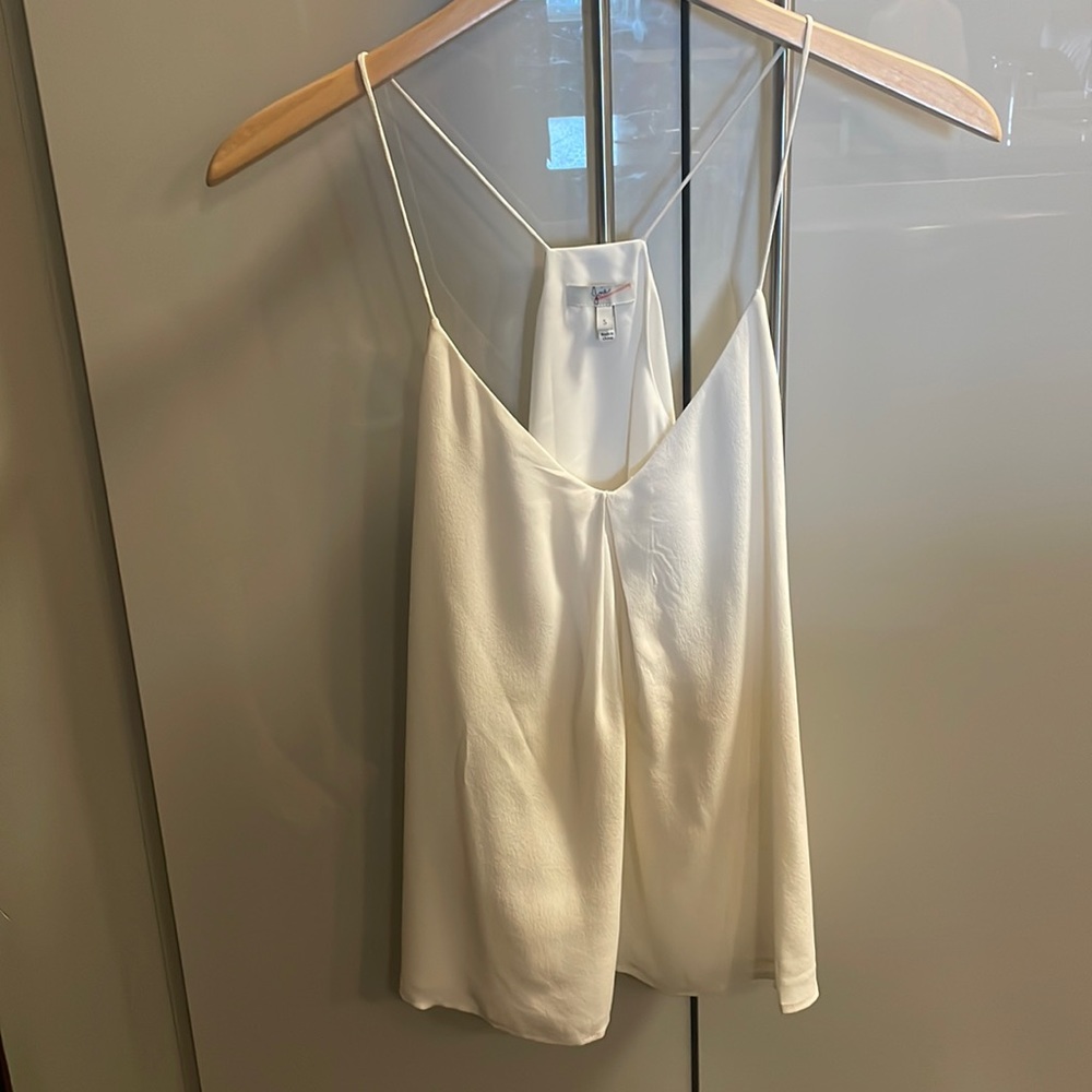 Joie White Silk Blouse, Size Small.